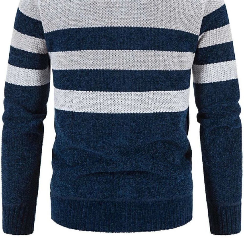 Blue and Grey Mens Cardigan - Picture 4 of 7
